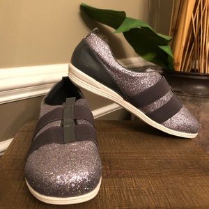 Bees by Beacon Women’s Slip On Glitter Wedge Sneakers